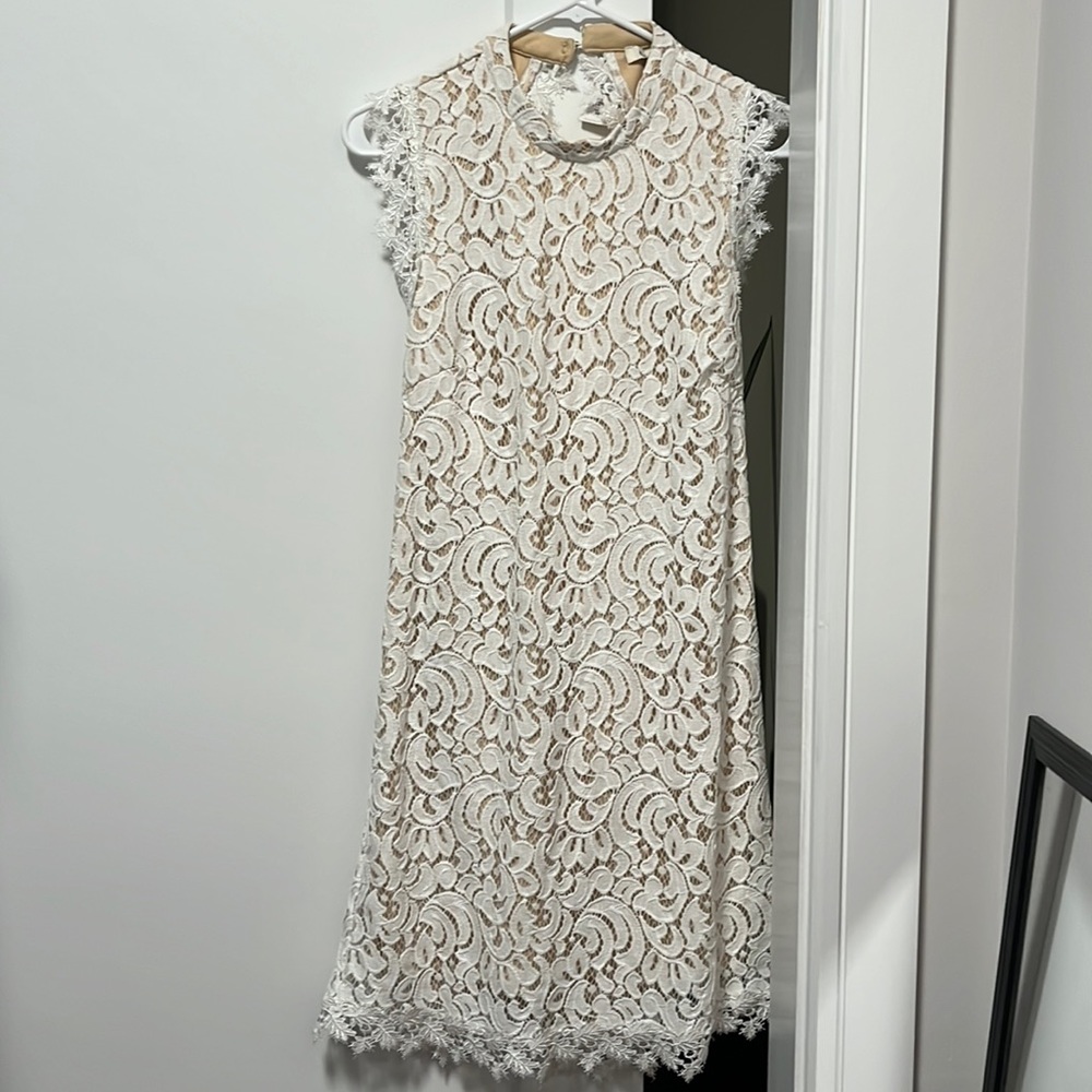 Francescas white lace dress - size medium